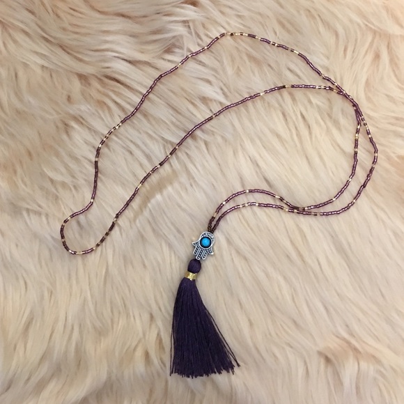 Jewelry - Fatima Hand Tassel Necklace