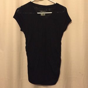 EUC Semi-Transparent Black Maternity TShirt