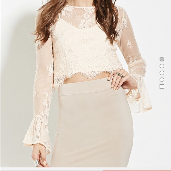 Forever 21 Eyelash Lace Top