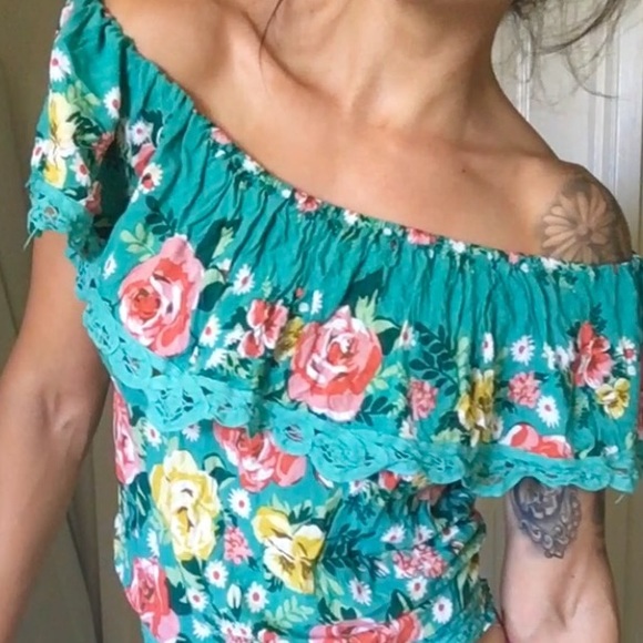 Off the shoulder floral top