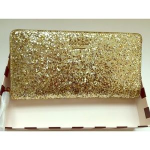 NIB Kate Spade New York Glitter Bug Wallet Clutch