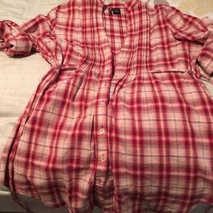 Red plaid tunic