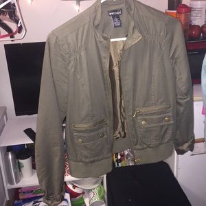 Wet seal bomber jacket, size Small, GENTLY used