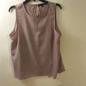Dusty rose pink tank top with pleated back