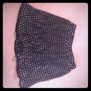 Blue and Cream Polkadotted skirt