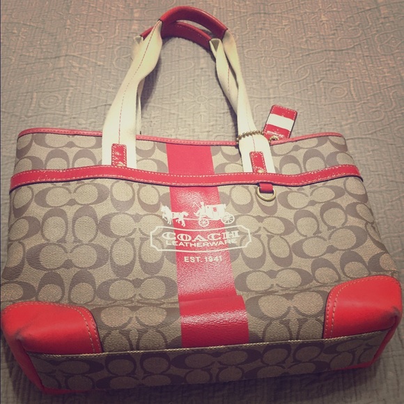 Coach vinyl purse