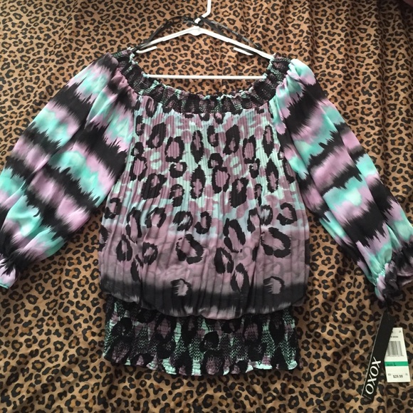 XOXO leopard print top