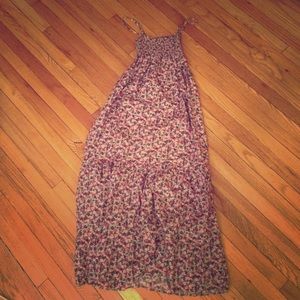 Floral strap long dress