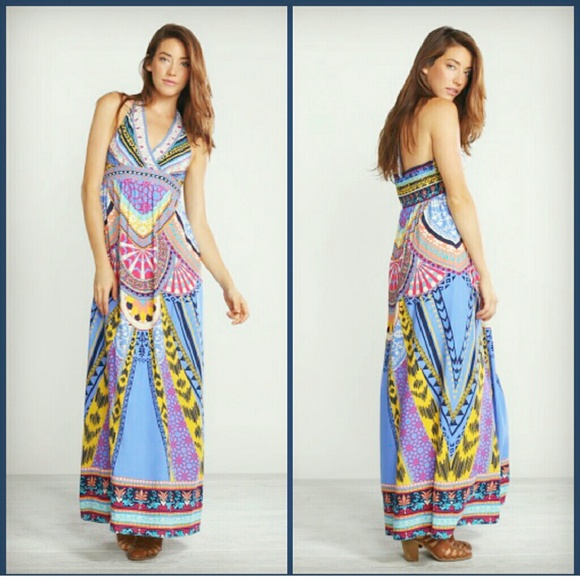 FLYING TOMATO Blue Skies maxi dress - Picture 2 of 2