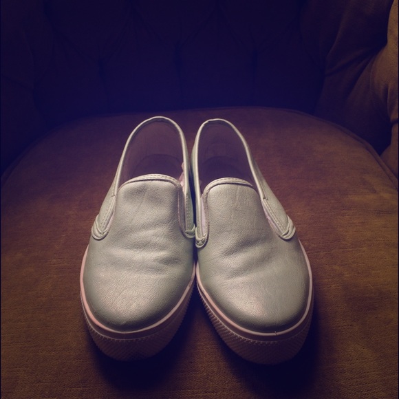 Topshop Sea Foam Slip On Sneakers