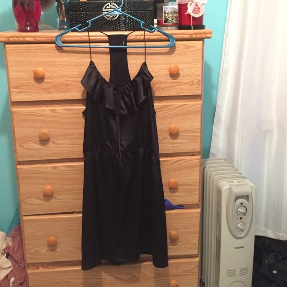 Black spaghetti strap dress