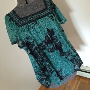 ⭐️⭐️Boho flowing short-sleeve top⭐️⭐️