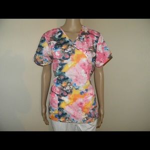 Final Price! New Cherry Blossom Scrub Top