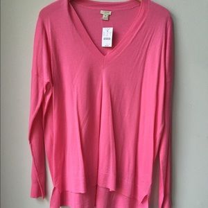 J Crew pink sweater. New with tags.