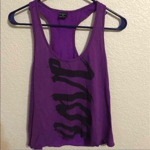 Purple Love graphic tank top