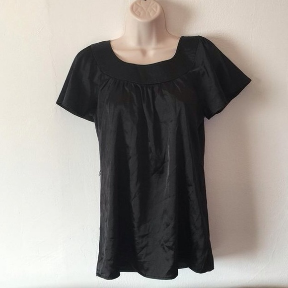 Silky black blouse