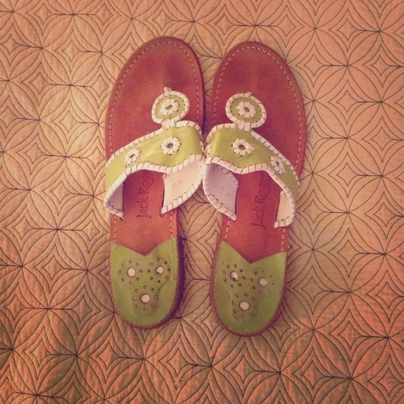 Lime green Jack Rogers sandals 9