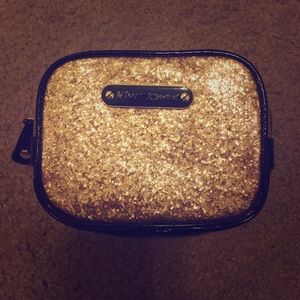 Glittery Betsey Johnson cosmetic case