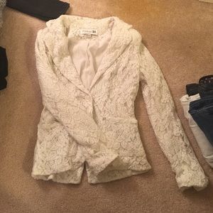 White Lace Blazer