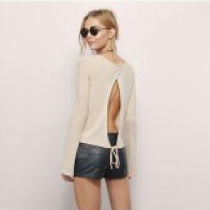 Sexy Long Sleeve Backless Bandage T-Shirt