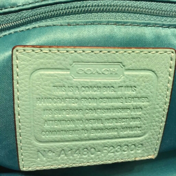 Turquoise Coach Hobo - Picture 2 of 4