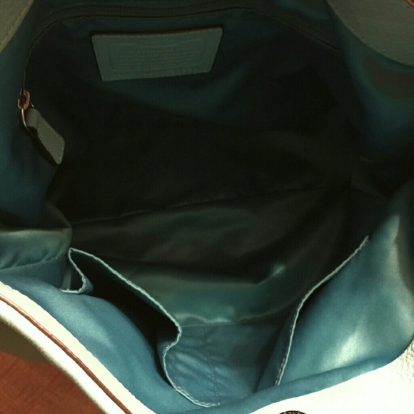 Turquoise Coach Hobo - Picture 3 of 4