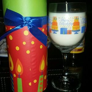 Happy Birthday  Jamaica Fruit Scent  wine Glass