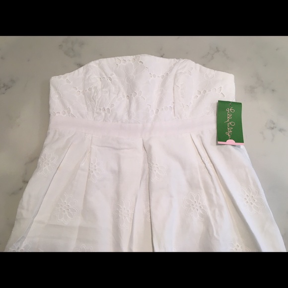 Lilly Pulitzer Dresses & Skirts - *SOLD Lilly Pulitzer Betsey Eyelet Strapless Dress