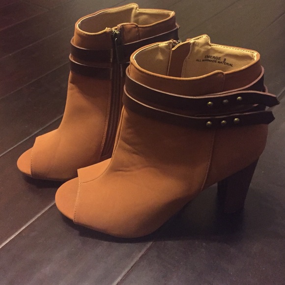 Open toe booties
