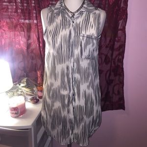 Black & white stripes cover up/dress/long shirt!