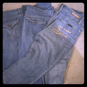 3 pairs of jeans