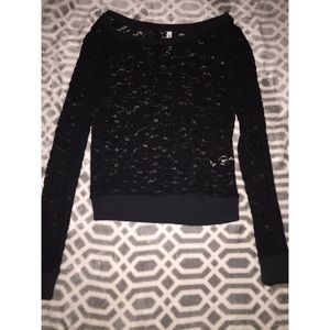 Aeropostale Black Lace Sweater