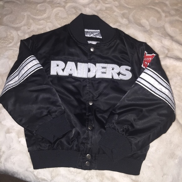 Oakland Raiders starter jacket kids size L