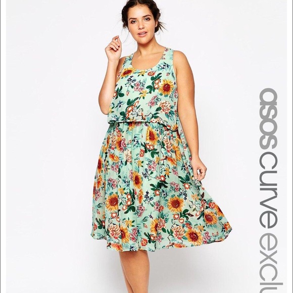 ASOS curve midi dress