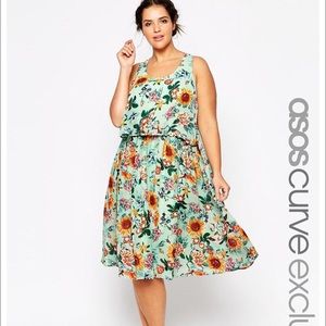 ASOS curve midi dress