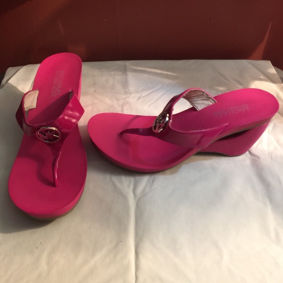 Michael Kors thong wedged sandals