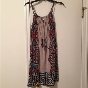 Papaya printed cotton dress