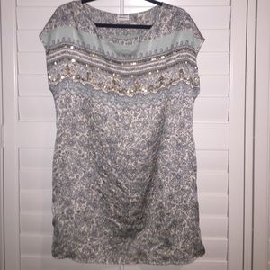 DKNY Shift Dress with Gold Sequin Detail.