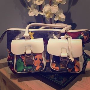 Dooney & Bourke Denim Paint Splash handbag