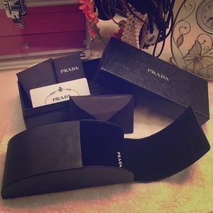 Authentic Prada eyeglasses box and case