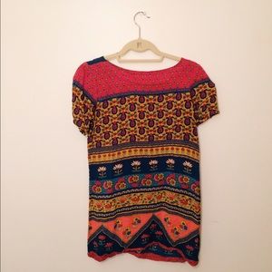 Free People print shift dress