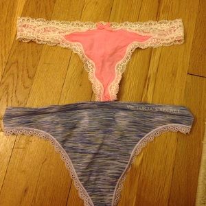 2 Victoria's Secret thongs