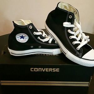Youth High Top Black Converse Size 1