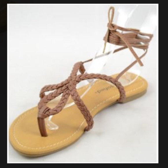 Tan braided Sandals