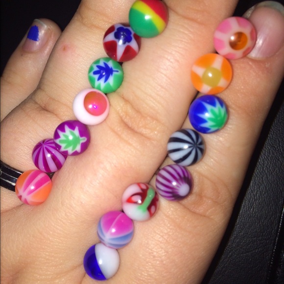 NEVER USED belly rings