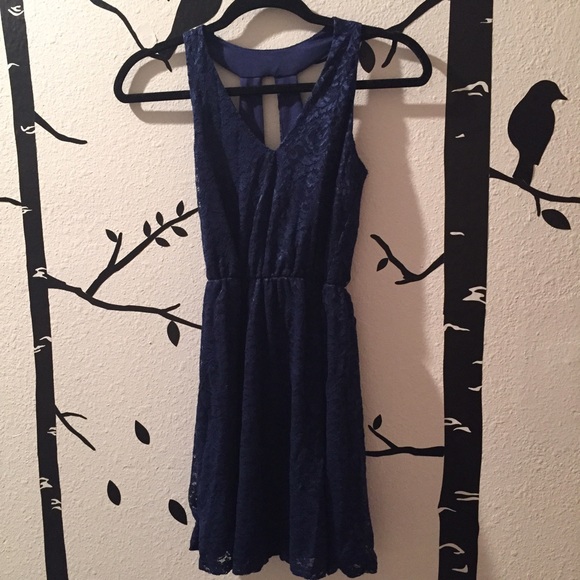 Navy lace dress