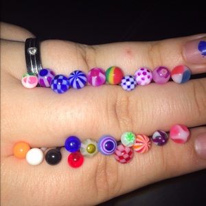 NEVER WORN tongue rings