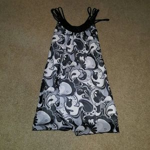 Charlotte Russe Grey white and black dress