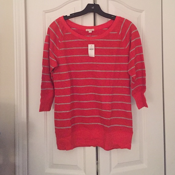 GAP Orange Striped Top
