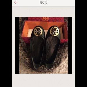 Tory Burch Black Flats